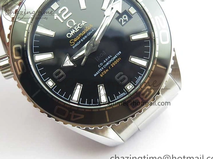 0501 Planet Ocean 39.5mm Black Ceramic Bezel SS VSF 1:1 Best Edition Black Dial on SS Bracelet A Stretchable 7890
